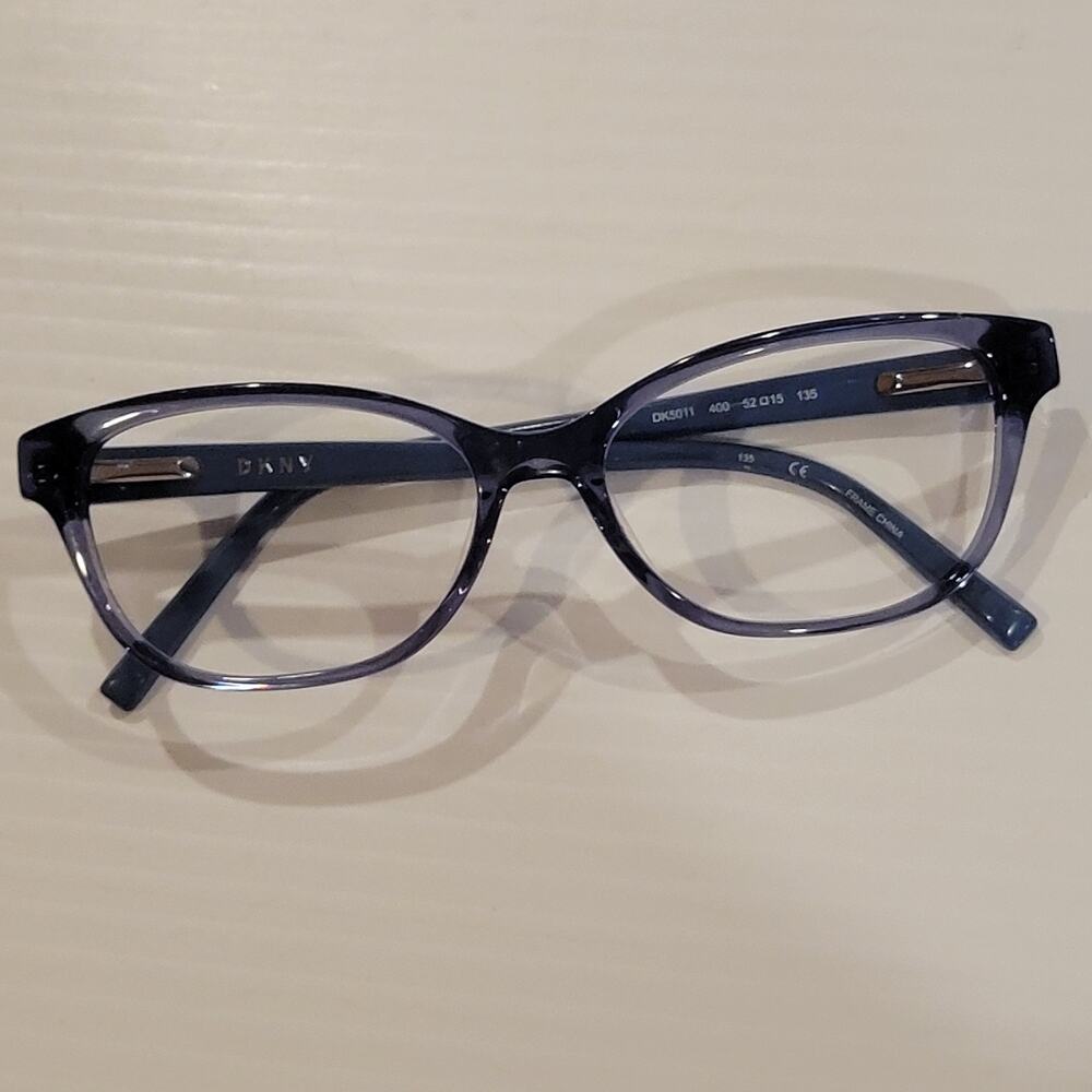 DKNY Eyeglasses Frame DK5011 400 Women Blue Cat Eye Full Rim 52-15-135